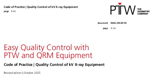 Code of Practice Easy Quality Assurance with PTW and QRM Equipment